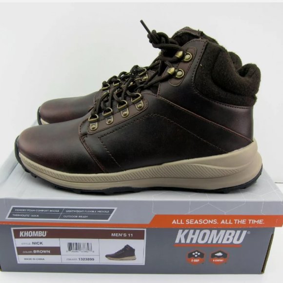 Khombu Other - MEN'S LEATHER MEMORY FOAM HIKER BOOT LIGHTWEIGHT